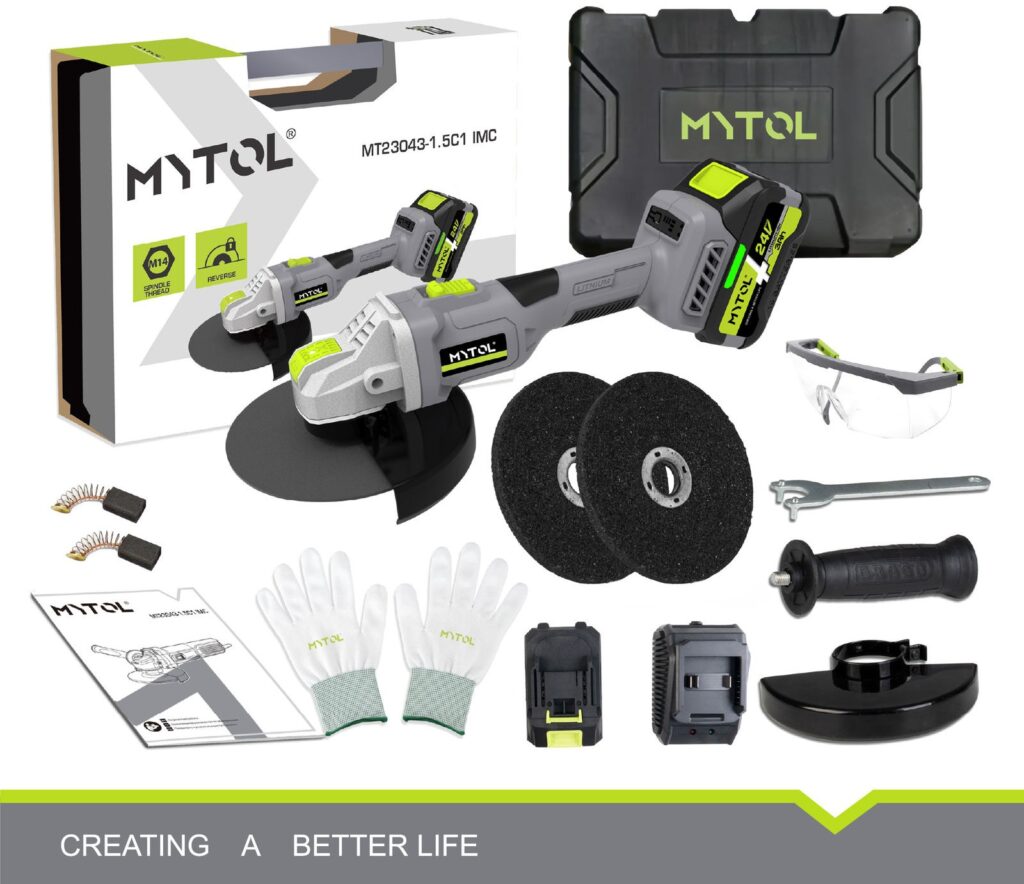Акумуляторна кутова шліфувальна машина MYTOL MT23043-1.5C1 IMC