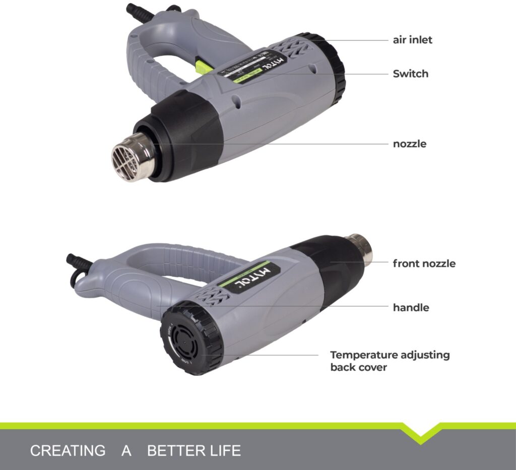 Фен технічний MYTOL MT19052, 2000 Вт, 50-650°C MT19052